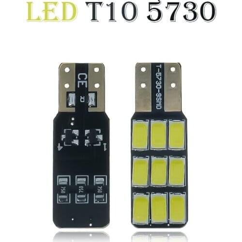 10PCS/lot Car Auto LED T10 194 W5W led Canbus t10 9smd LED 5630 5730 Bulb No error led light Car clearance light ac 12v