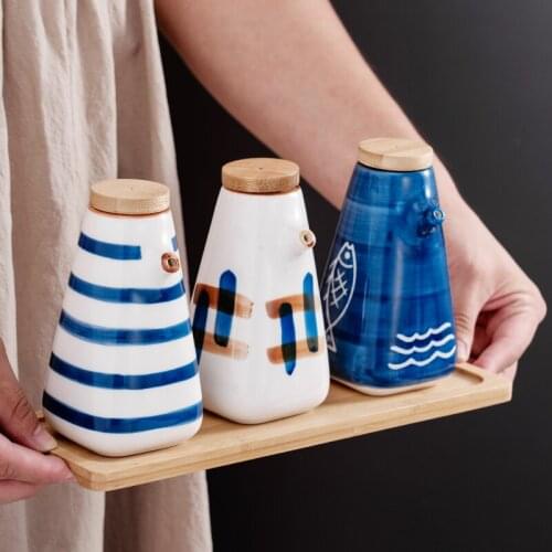 Household Japanese ceramic soy sauce bottle vinegar bottle restaurant vinegar pot olive oil pot seasoning bottle soy sauce crue