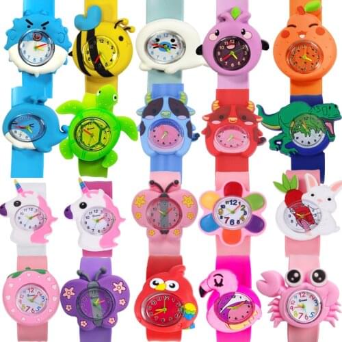 Childrens Day Gifts Kids Watches for Boys Girls Clocks Childrens Watches 20 Colors 3D Cartoon Quartz Wristwatch Baby Toy Watch
