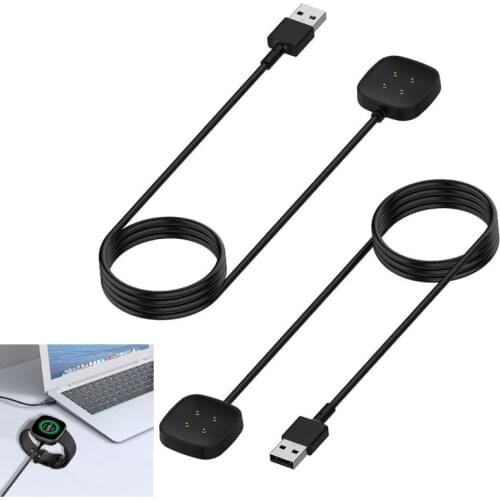 Dock Station Charger Adapter USB Charging Cable Base Cord Wire for Fitbit Sense/Versa 3 Smartwatch Versa3 Smart Watch Accessory