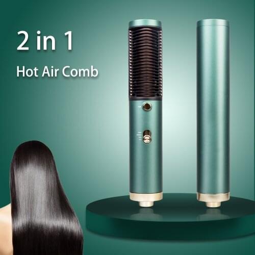 Electri Hot Air Comb Hair Blow Dryer Multifunctional 2 in 1 Hot Air Blower Rotating Brush Straightening Iron Hair Styling Tools