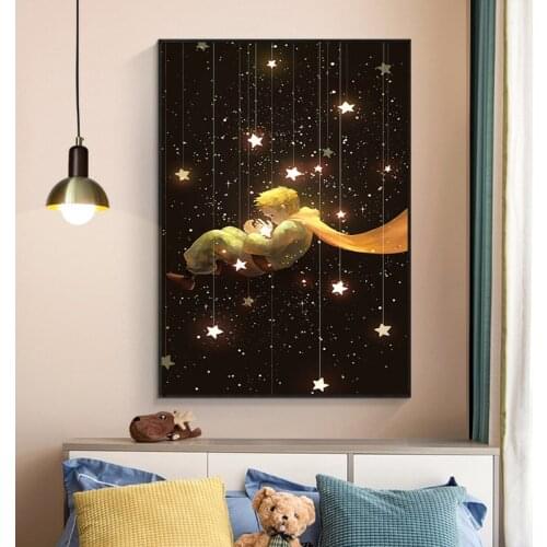 The Little Prince Canvas Painting Classic Prints Wall Art Picture for Living Room Home Decor Fairy Tale The Little Prince Poster