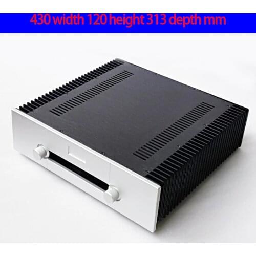 KYYSLB 4312 430*120*313mm Combined Amplifier Chassis Box House DIY Enclosure with Knob Acrylic Feet Socket Amplifier Case Shell