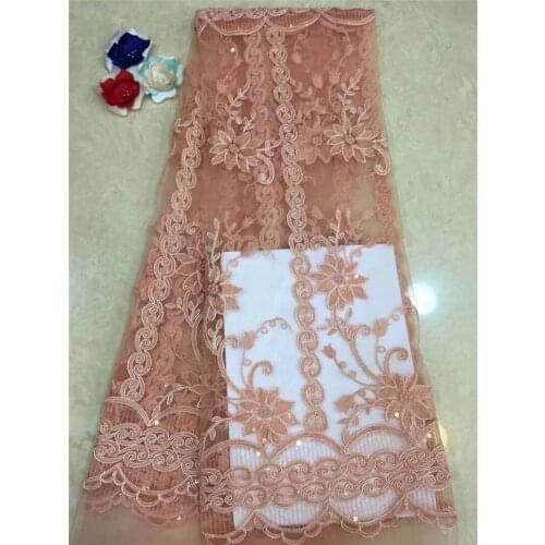 Pretty design african net lace fabric JRB -11263 embroidered tulle mesh lace fabric with good looking flower