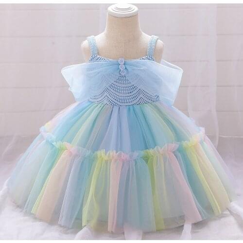 Infantil Flower Dress For Girls 1st Birthday Party Wedding Lace Tutu Girl Dress Baby Girl Princess Vestido Casual Dress Costume