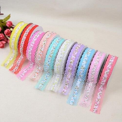 Lace Ribbons Grosgrain Printed Flowers 1" 25mm Diy Hair Clothing Sewing Accessories BBXU-001