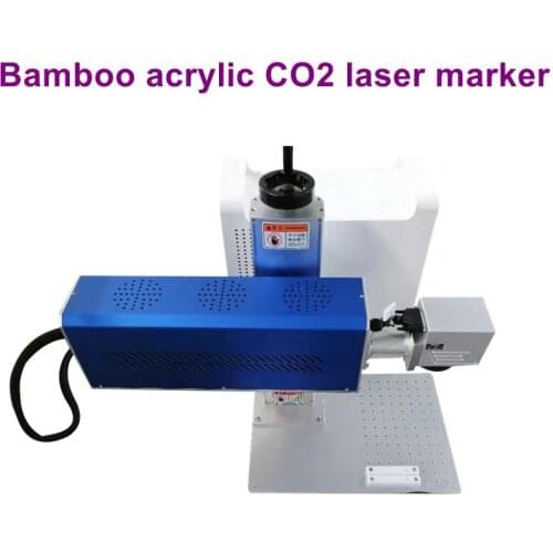 Paper acrylic CO2 galvo laser marker 30w desktop engraving machine for wood leather nonmetal