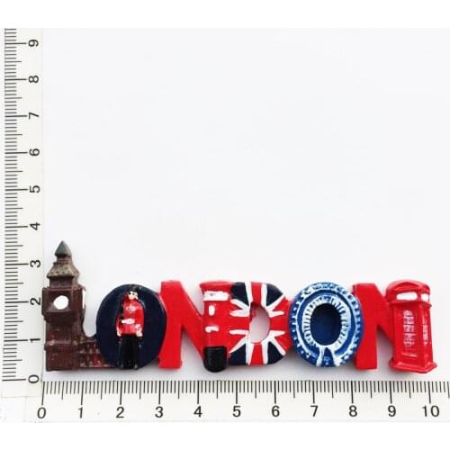 London,United Kingdom)Fridge Magnet,Creative Travel Commemorate 3D Ornaments Magnetism Resin Material Refrigerator Stickers