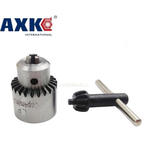 Micro Motor Drill Chucks Clamping 0.3-4mm Jt0 Taper Mounted Chuck With Chuck Key 3.17mm Brass Mini Electric Motor Shaft