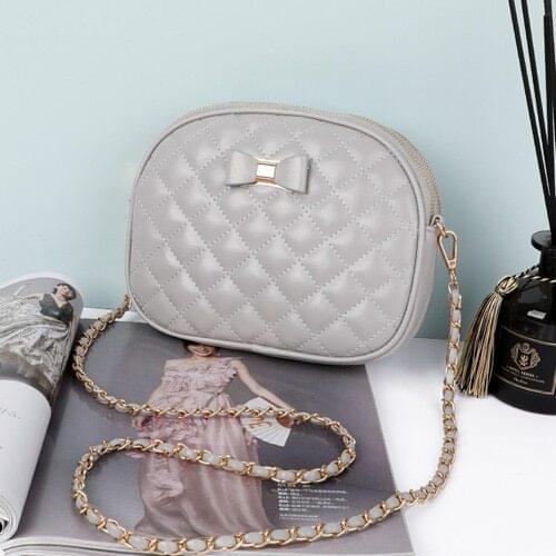 2021 New Fashion Compartment Women Shoulder Bag Bow Ladies Handbag Crossbody Bags for Women PU Leather Messenger Purse