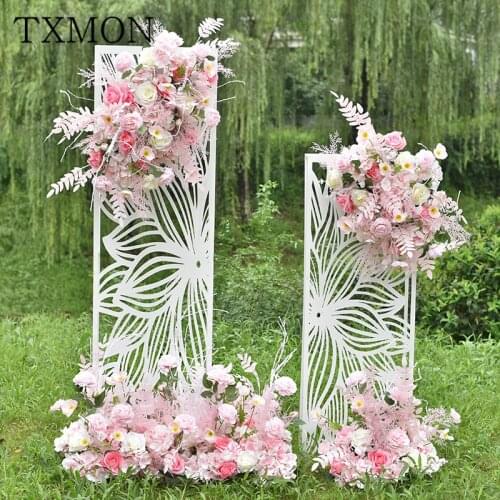 New Outdoor Wedding Decoration Artificial Row Flower Art Hotel Background Decoration Window Photography Flower Arrangement Props
