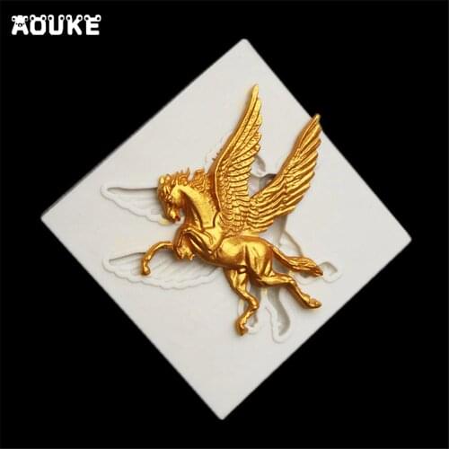 Pegasus Shape Fondant Cake Silicone Mold Chocolate Candy Molds Cookies Pastry Biscuits Mould Cake Decoration Baking Tools K089