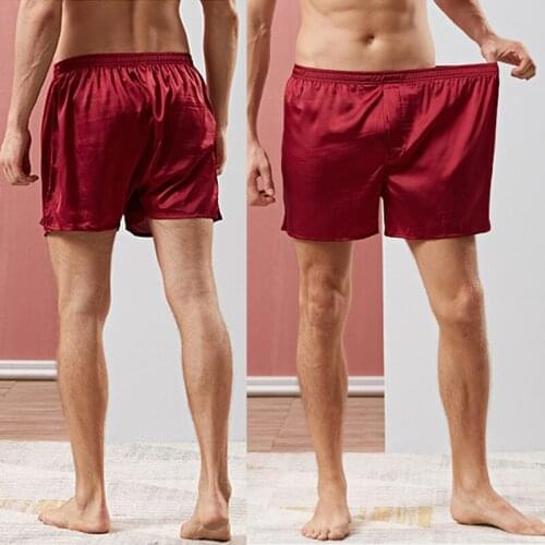 Summer new style mens short 4-color Breathable silk pajamas Short Bottoms Sleepwear casual home clothes soft loose L-3XL