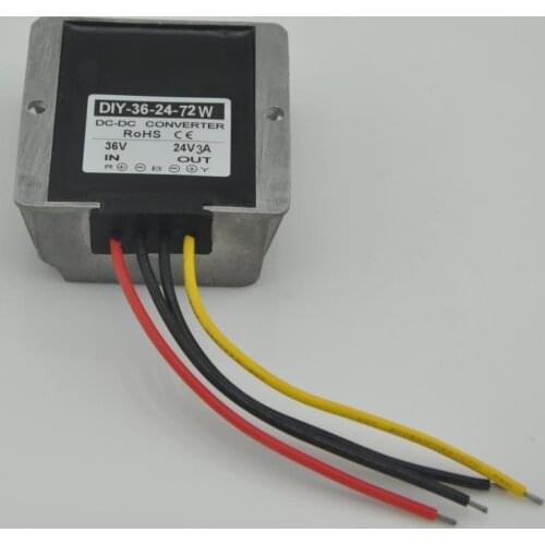 DC DC 36V (30V-60V) Step Down To 24V 3A 72W Power Converter Waterproof Step Down Power Module Voltage Regulator