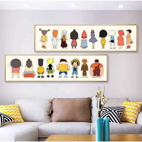 Nordic Simple Style Prints Japan Cartoon Anime Posters Canvas Painting Wall Art Totoro Pictures Baby Kids Room Home Decor