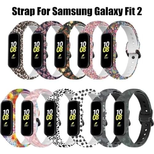 Colorful Strap For Samsung Galaxy Fit 2 Silicone Bracelet Replacement Watchband Protective Film Correa For Samsung Galaxy Fit2