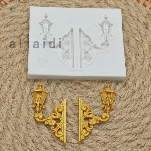 Street Lamp Silicone Fondant Mold For Baking Cakes Decorating Tools DIY Gumpaste Chocolate Moulds Kitchen Bakeware X56