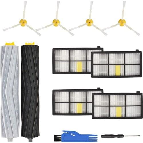 Replacement Parts Accessories Compatible for iRobot Roomba 800 900 Series 1 Set Roller Brushes 4 Side Brushes 4 Filters