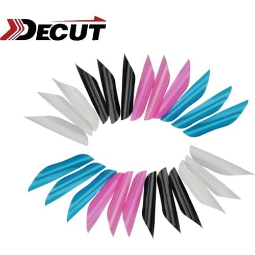50pcs Decut Archery Spin Vanes Spiral Feather 1.75inch Arrow Shaf DIY Carbon Aluminum Arrow Hunting Shooting Accessories