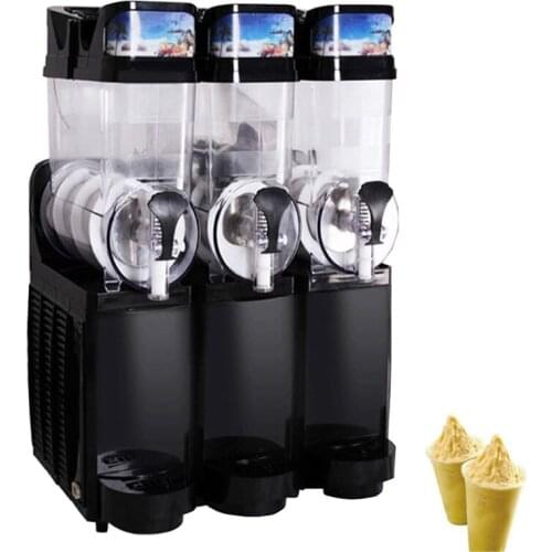 15L*3 Tank Ice Slusher Commercial Slushing Machine Smoothie Maker Ice Cream Snow Melting Machine Smoothie Granita Machine