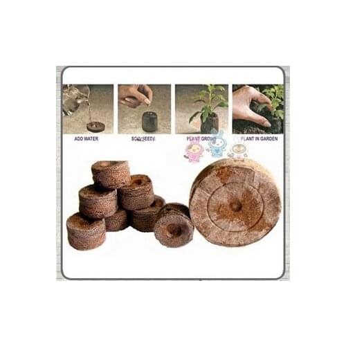 50 Count 38mm Jiffy Peat Pellets Seed Starting Plugs Seeds Starter Plant Nursery Pots Early Jeffy Soil Garden Pots & Planters