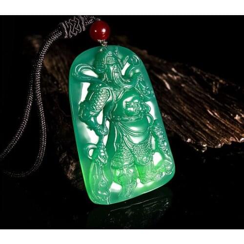 Fine jewelry handmade jewelry natural green chalcedony Buddha pieces bare stone original accessories jade Buddha a pack