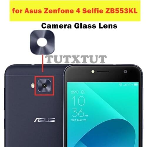 2pcs for Asus Zenfone 4 Selfie ZB553KL Back Camera Glass Lens Main Rear Camera Lens with Glue Repair Spare Parts