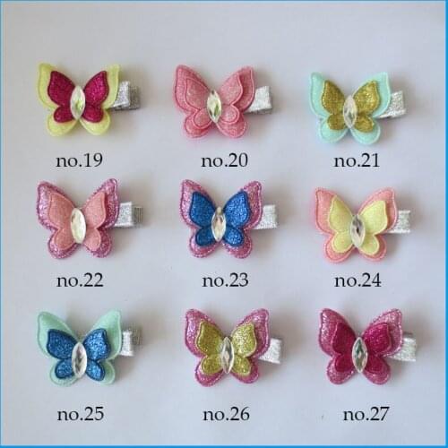 200 Embroidery Ultrasonic Embossing Pearl Butterfly Clip Accessories Wholesale