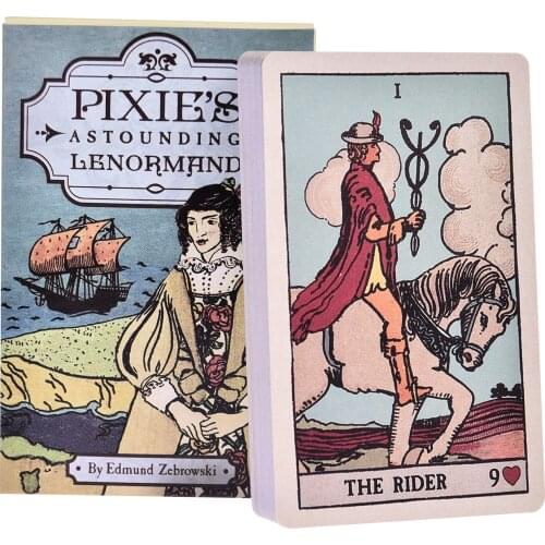 36PCS Tarot Card for Pixie＇s Astounding Lenormand Board Card Game The Modern Witch Tarot Deck Guidebook Card Table Card Game