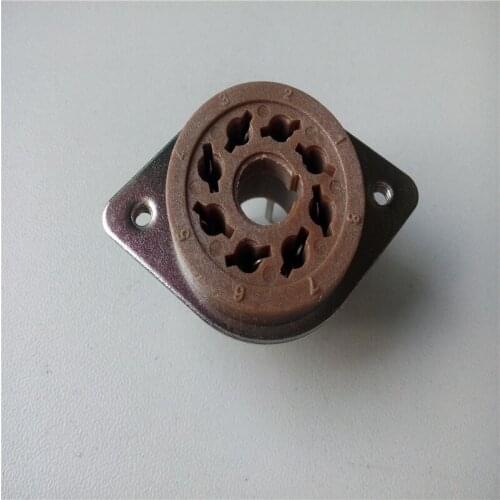 6pcs bakelite tube socket GZS8-F 8 pin seat tube socket silver foot PCB for EL34 tube amplifier
