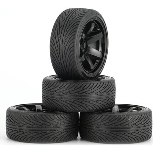 AUSTAR AX 4pcs 64mm Hard Plastic Rim Tyre Tire Wheel for 1/10 RC Drift Car Model HSP HPI Component Spare Parts Accessories