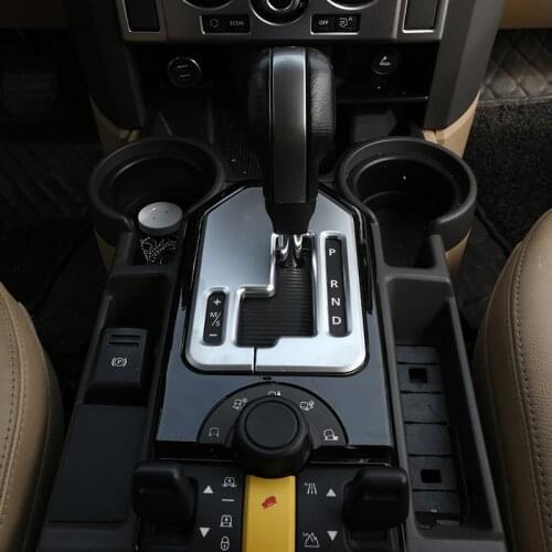 ABS Silver Car Console Gear Panel Frame Cover Stickers Car styling For Land rover Discovery 3 LR3 2004- 2009 Car Accessories