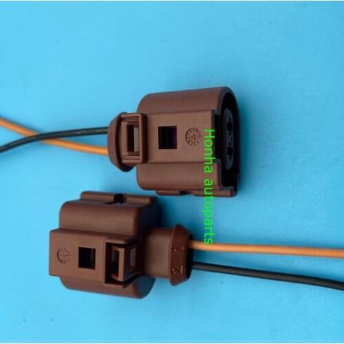 Free shipping 5/10/20/50/100 pcs 2 PIN FEMALE PLUG 1717692-2 CONNECTOR 3B0 973 722 A with 15cm 18 AWG wire