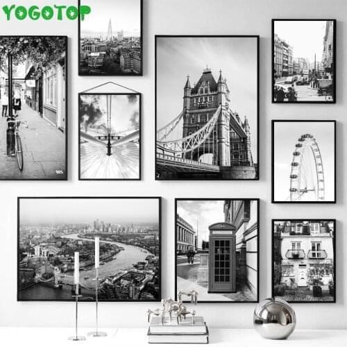 Nordic Style Black and White Poster London Wall Art Diy diamond painting 5D full Drill mosaic diamond embroidery Wall Art YY5210