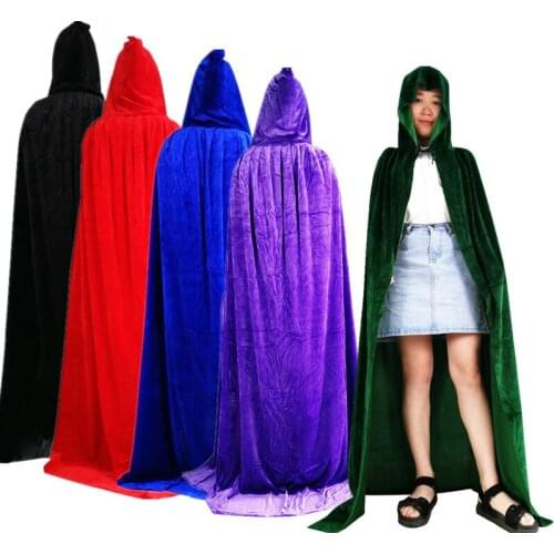 Kids Unisex Hooded Cloak Velvet Hooded Cape Halloween Costume Cape Halloween Cosplay Costumes
