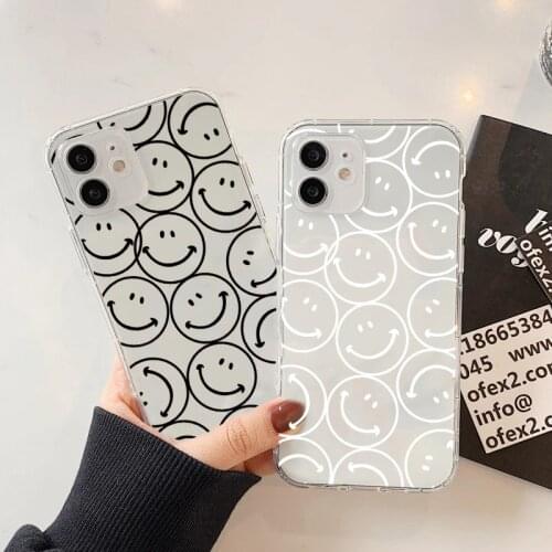 For Huawei P30 P20 P10 P40 Lite E Pro P Smart Z 2019 2021 Nova 8 5t Cartoon Smile Soft TPU Covers For Huawei Honor 8X 10i 20 Pro
