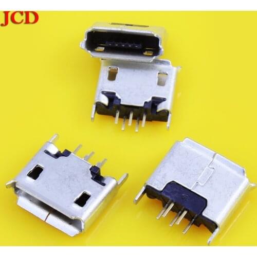 JCD Vertical MICRO mini USB 5pin female seat 180 degrees jack 5P Direct plug-in USB connector micro usb jack 5 pin