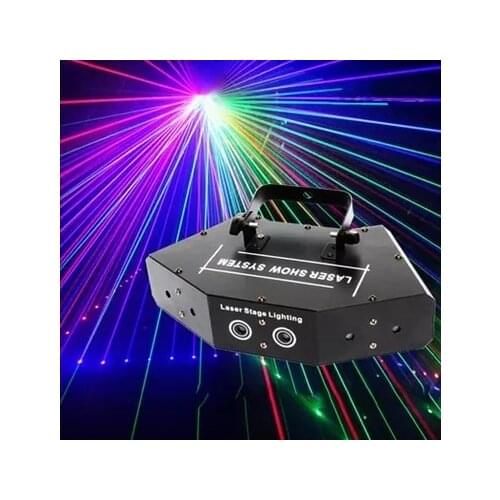 Hot sell Stage Laser Light RGB Full Color Six lens Beam Laser Club DJ Show Disco Beam Light Projector DMX512 Scan laser lights