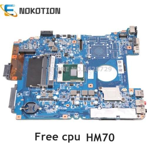 NOKOTION A1892857A MBX-269 DA0HK5MB6F0 Main Board For Sony VAIO SVE15 SVE151 Laptop motherboard HM70 DDR3 Free CPU