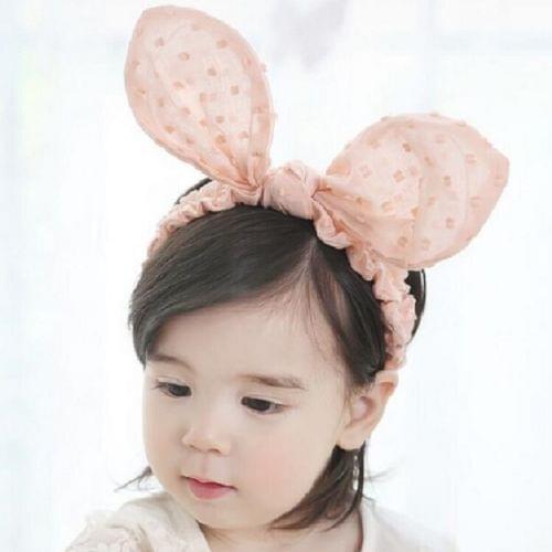 Rabbit ears Cute Newborn Toddler Kids Girls Baby Turban Knotted Headband Hair Band Accessories Headwear Bow Knot Polka Dot