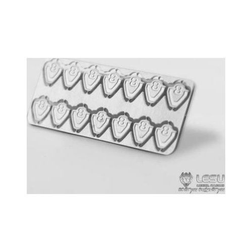 LESU Metal Sca V8 Logo Sticker for 1/14 RC Truck Tractor TMY Model