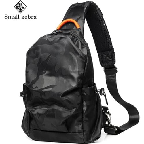 Men Chest Bag Simple Storage Bag Travel Small Camouflage Black Crossbody Bag Mini Bag Shoulder Bag Satchel Hand Bags