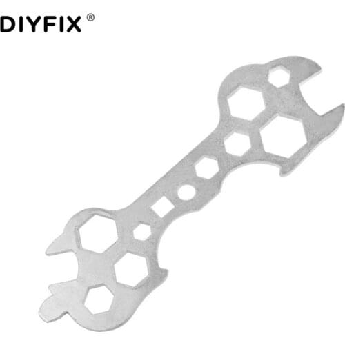 DIYFIX 15 in 1 Bicycle Cycling Bike Wrench Steel Hexagon Spanner Repair Tools Set Multifunction Wrench Flat Spanner Hand Tools