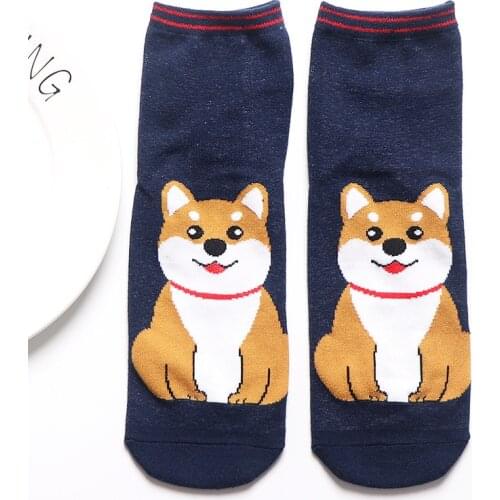 Sweet Animal Dog Shiba Inu Corgi Creative Crew Funny Socks Cute Socks Women Novelty 5 Pairs/Lot