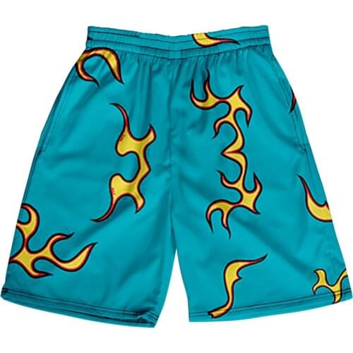 High New Novelty high Men Comfortable Tyler The Creator Golf Fire Flame Skateboard Streetwear Casual Shorts Pants