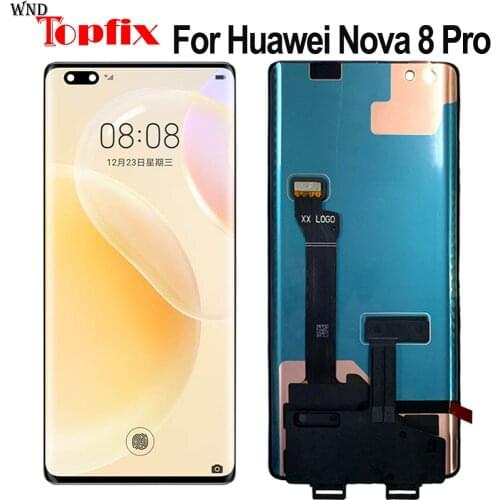 OLED 6.72'' For Huawei nova 8 Pro 5G Lcd Display With Touch Screen Digitizer Assembly For Huawei Nova 8 Pro LCD BRQ-AN00 Display