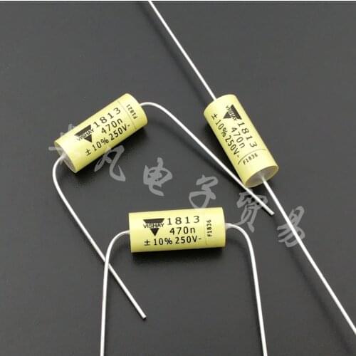 Hot selling ,original 10pcs MKT1813 0.47uf 470nf 474 250V Axial to the core film capacitance