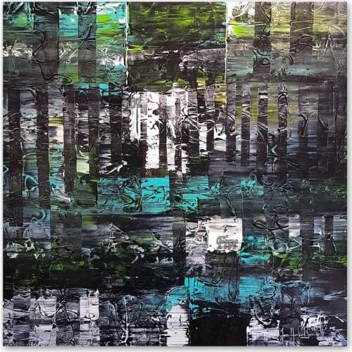 Original Hand Painted Modern Knife Scenery Oil Painting Wall Decor Street Landscape For Room Decor Painting On Canvas