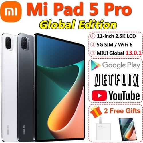 Xiaomi Tablet 5 Pro 11" Pad PC 2.5KLCD Eye Protection Screen 2-in-1 Pad M870 6G+128G/8G+256G Black/White WIFI Study/Office/Games