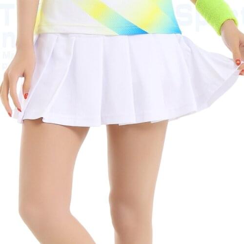 Girls Sport Short Dress High Waist Pleated Tennis Skirt Uniform With Inner Shorts Underpants For Badminton Women